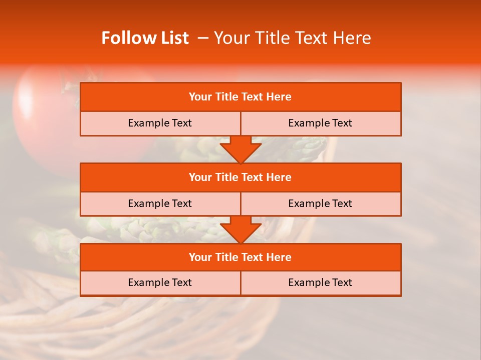 A Basket Filled With Vegetables On Top Of A Wooden Table PowerPoint Template