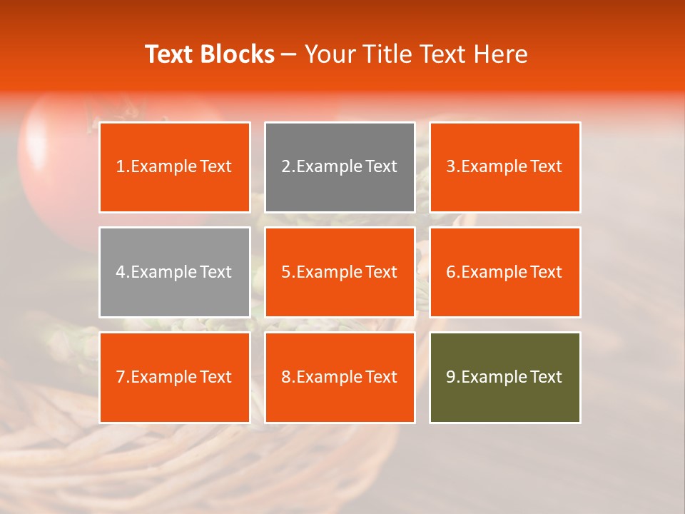A Basket Filled With Vegetables On Top Of A Wooden Table PowerPoint Template