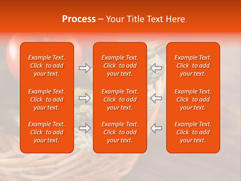 A Basket Filled With Vegetables On Top Of A Wooden Table PowerPoint Template