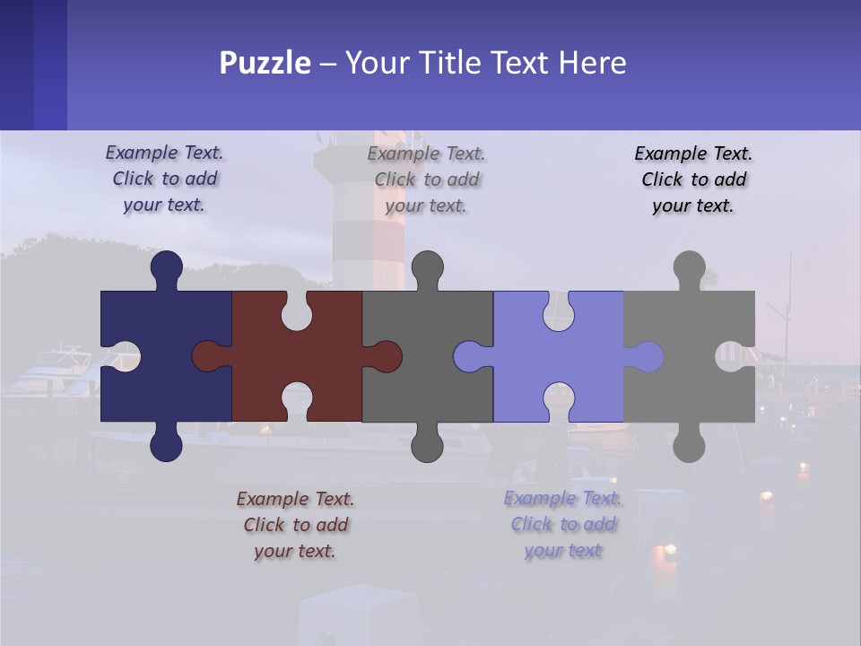 A Red And White Light House Sitting On Top Of A Body Of Water PowerPoint Template