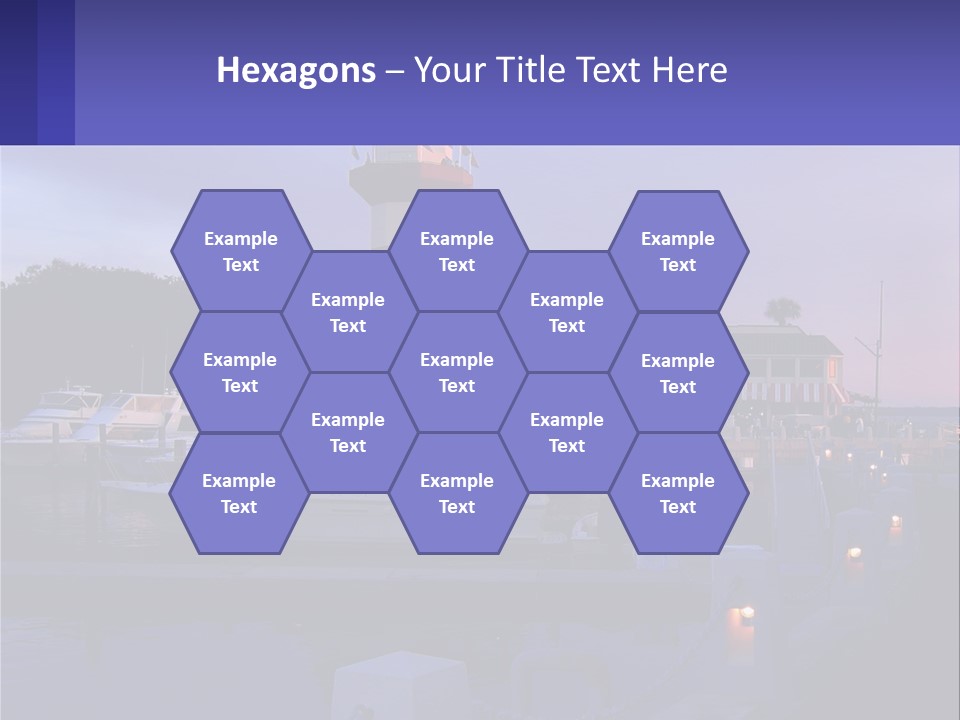 A Red And White Light House Sitting On Top Of A Body Of Water PowerPoint Template