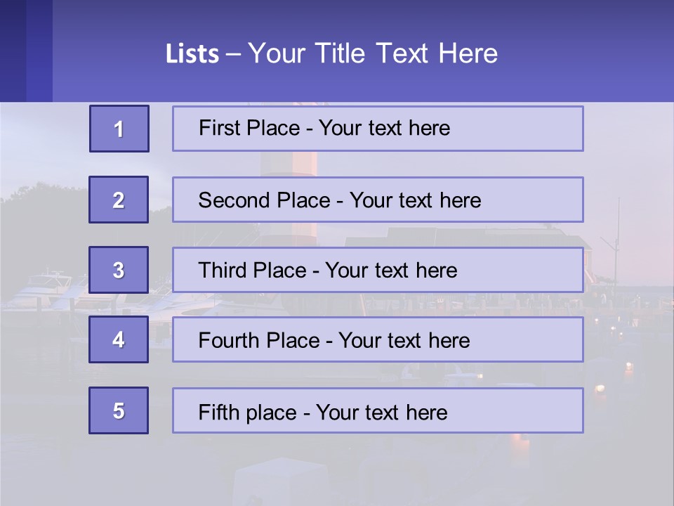 A Red And White Light House Sitting On Top Of A Body Of Water PowerPoint Template