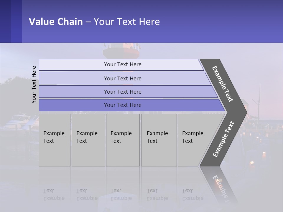 A Red And White Light House Sitting On Top Of A Body Of Water PowerPoint Template