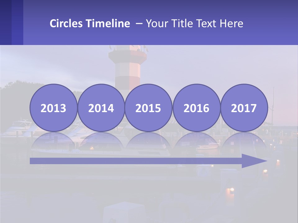 A Red And White Light House Sitting On Top Of A Body Of Water PowerPoint Template