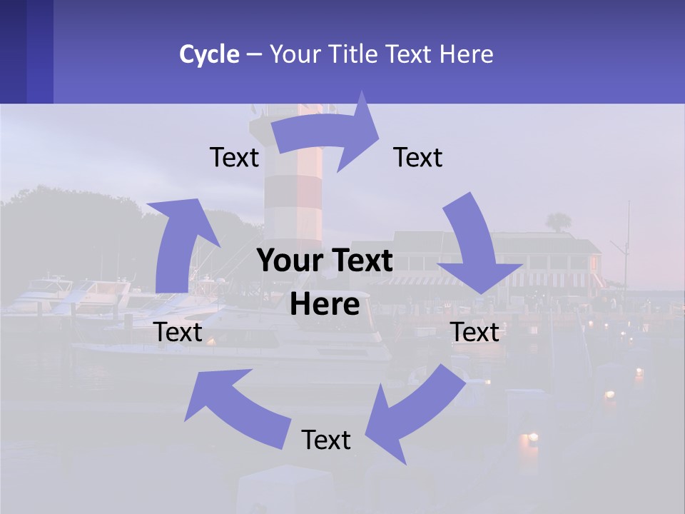 A Red And White Light House Sitting On Top Of A Body Of Water PowerPoint Template