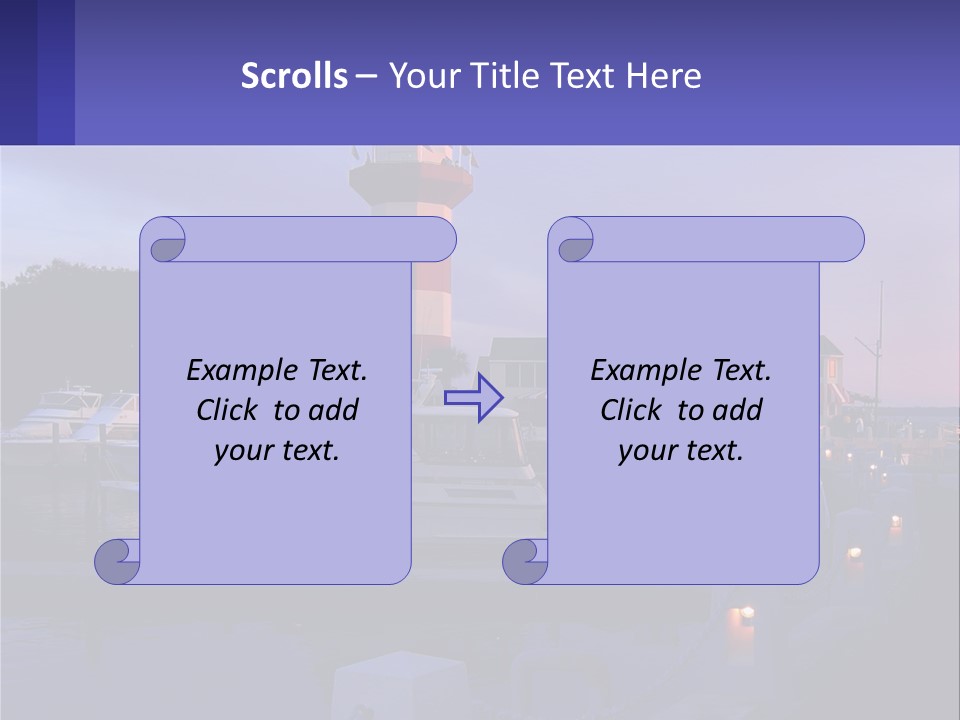 A Red And White Light House Sitting On Top Of A Body Of Water PowerPoint Template