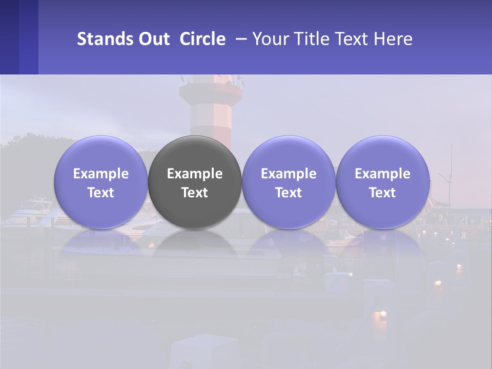 A Red And White Light House Sitting On Top Of A Body Of Water PowerPoint Template