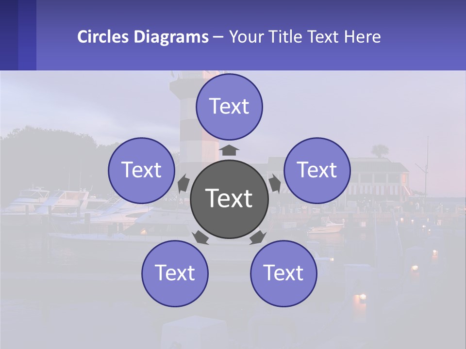 A Red And White Light House Sitting On Top Of A Body Of Water PowerPoint Template