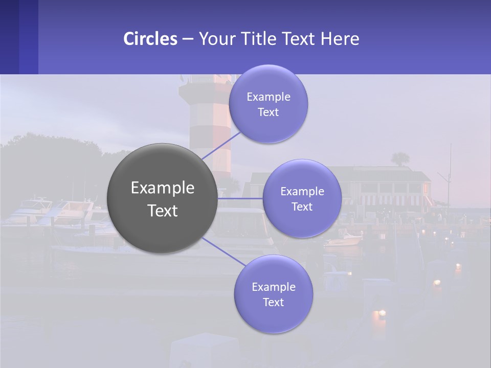 A Red And White Light House Sitting On Top Of A Body Of Water PowerPoint Template