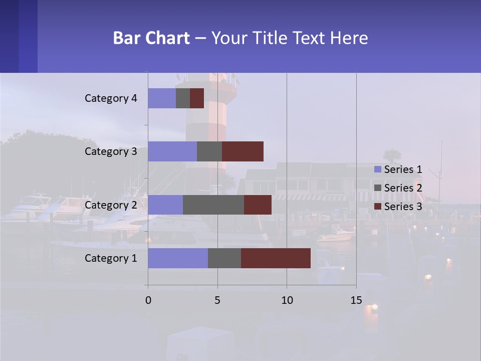 A Red And White Light House Sitting On Top Of A Body Of Water PowerPoint Template