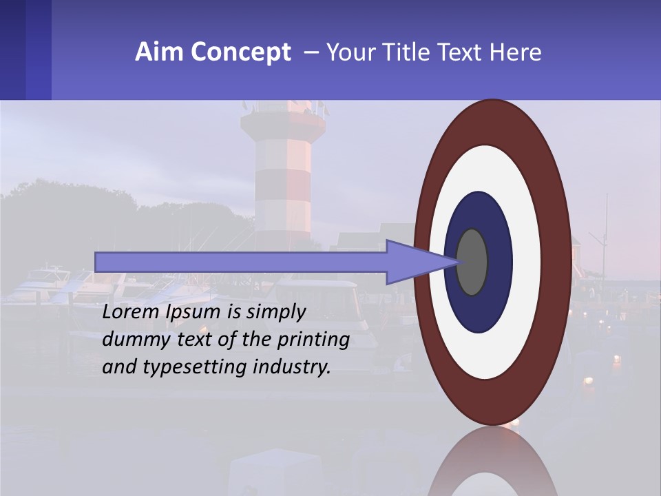 A Red And White Light House Sitting On Top Of A Body Of Water PowerPoint Template