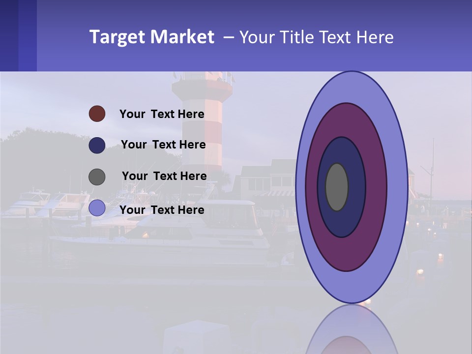 A Red And White Light House Sitting On Top Of A Body Of Water PowerPoint Template