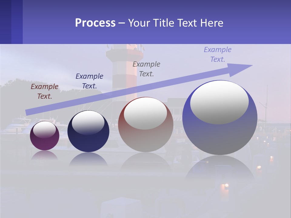 A Red And White Light House Sitting On Top Of A Body Of Water PowerPoint Template