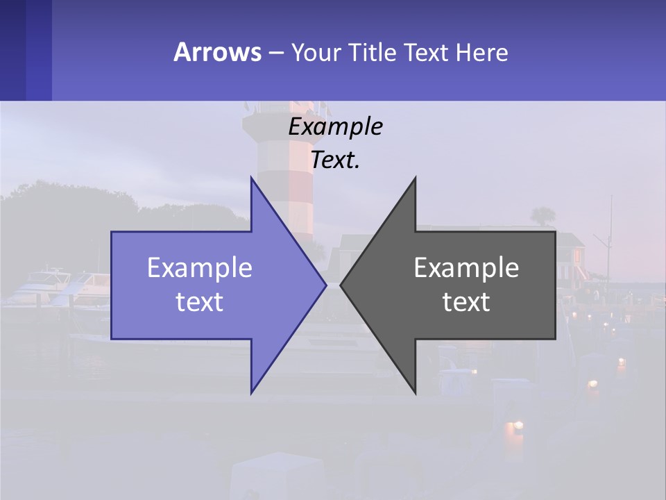 A Red And White Light House Sitting On Top Of A Body Of Water PowerPoint Template