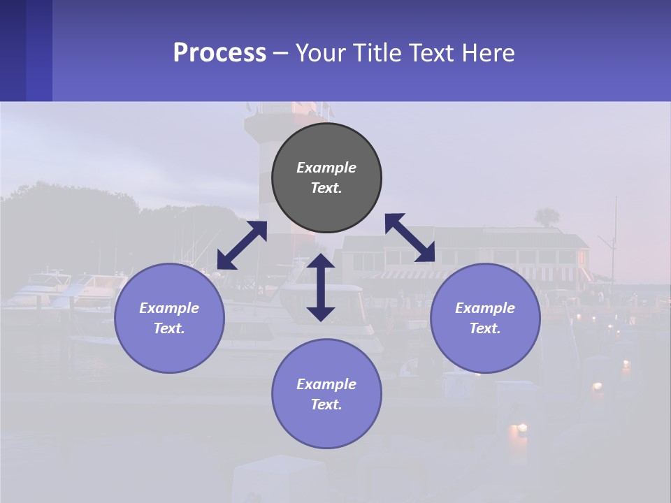 A Red And White Light House Sitting On Top Of A Body Of Water PowerPoint Template