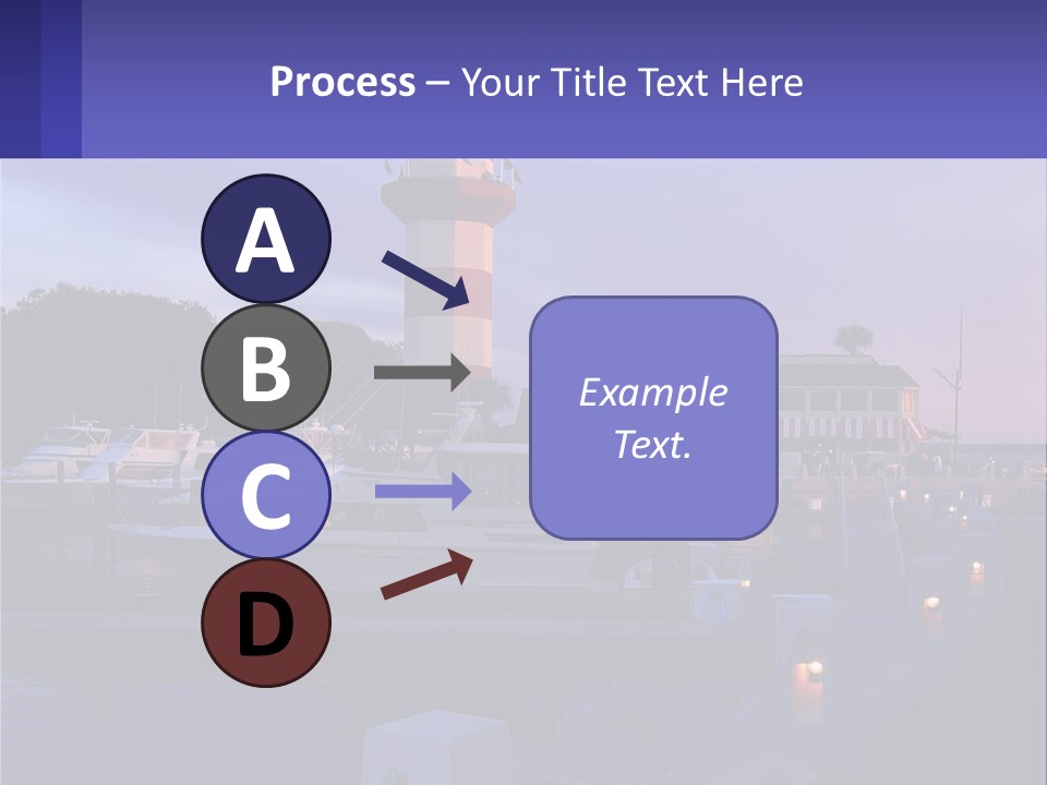 A Red And White Light House Sitting On Top Of A Body Of Water PowerPoint Template