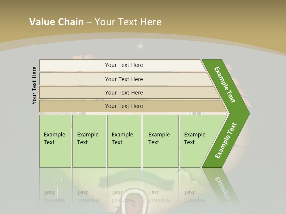 A Heart Shaped House With A Key In It PowerPoint Template