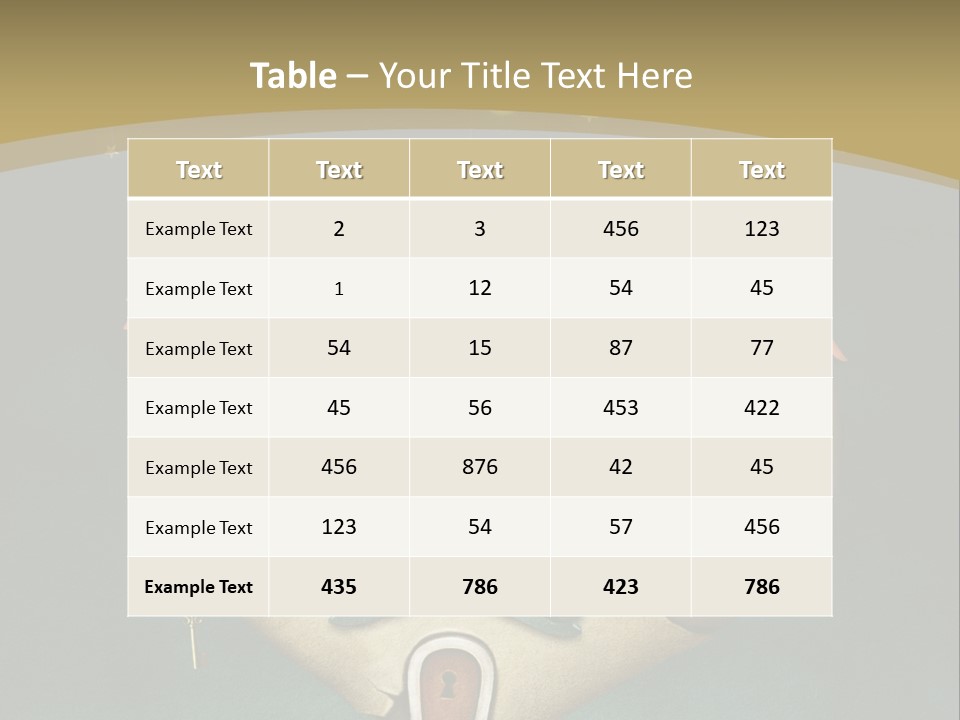A Heart Shaped House With A Key In It PowerPoint Template