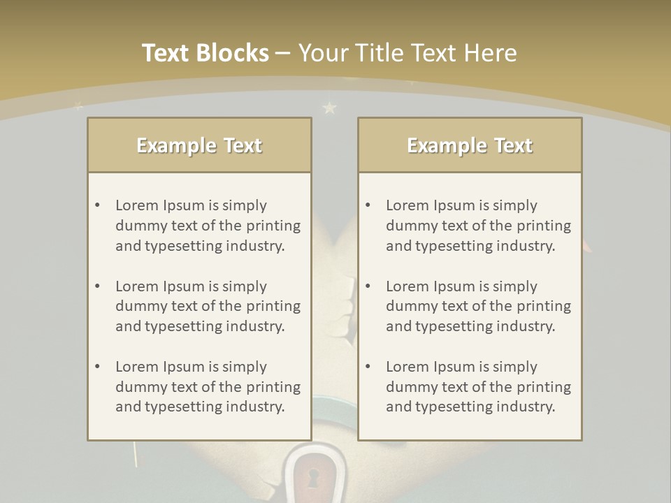 A Heart Shaped House With A Key In It PowerPoint Template