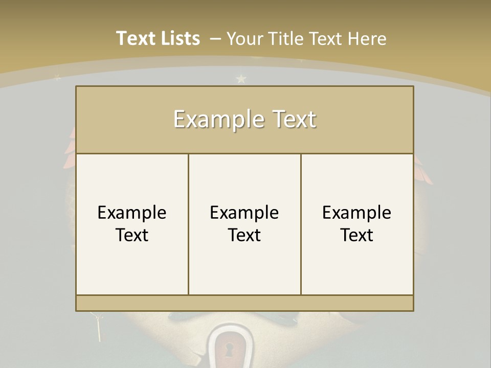 A Heart Shaped House With A Key In It PowerPoint Template