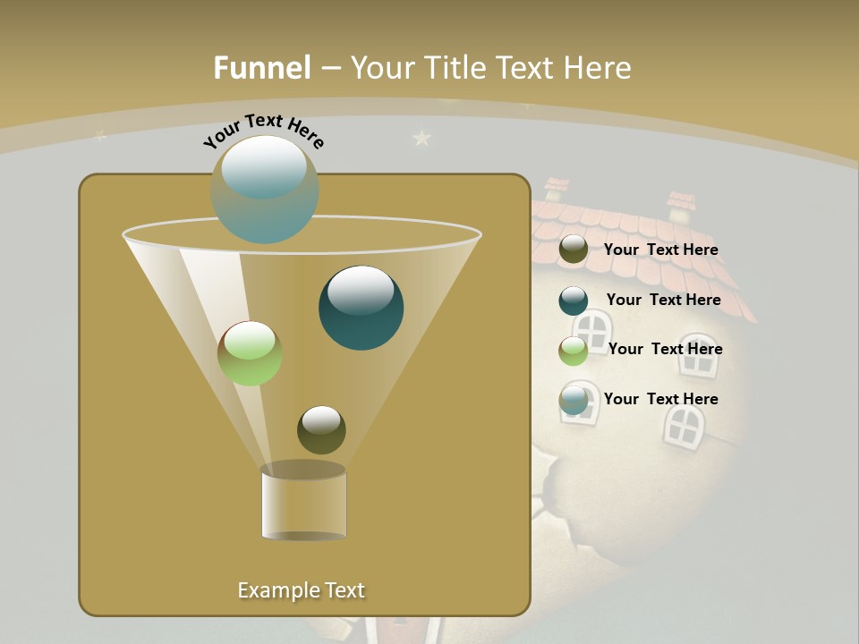 A Heart Shaped House With A Key In It PowerPoint Template