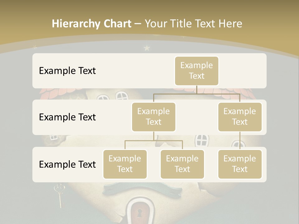 A Heart Shaped House With A Key In It PowerPoint Template