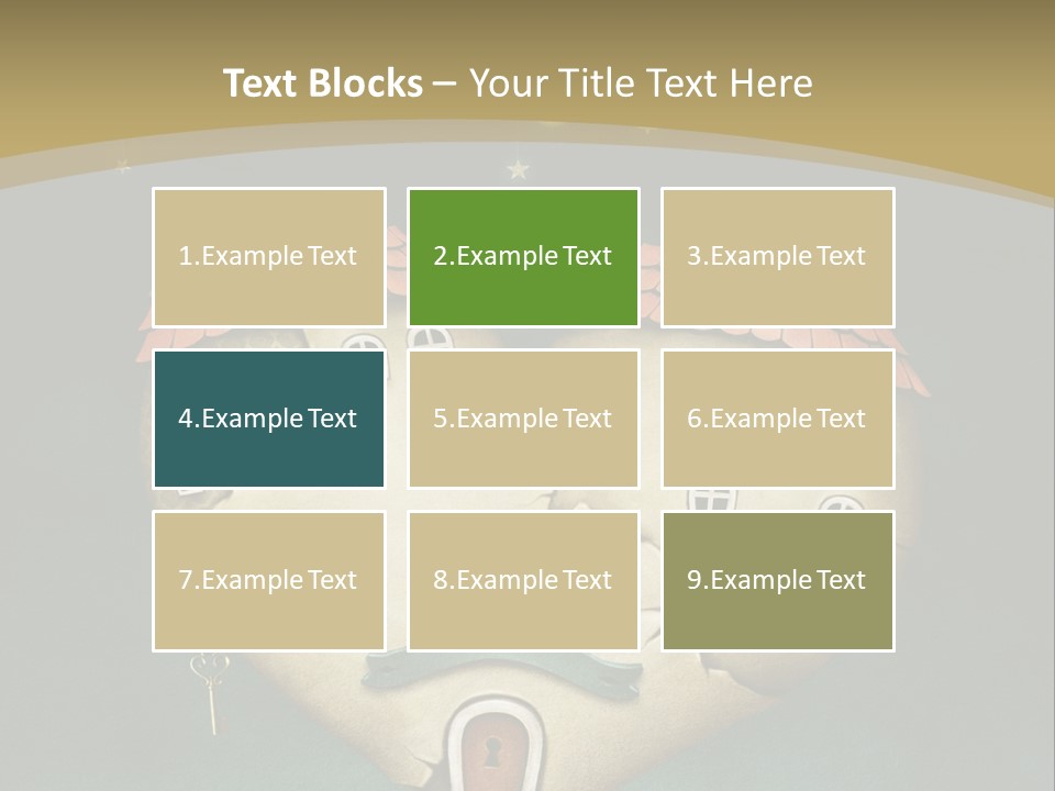 A Heart Shaped House With A Key In It PowerPoint Template