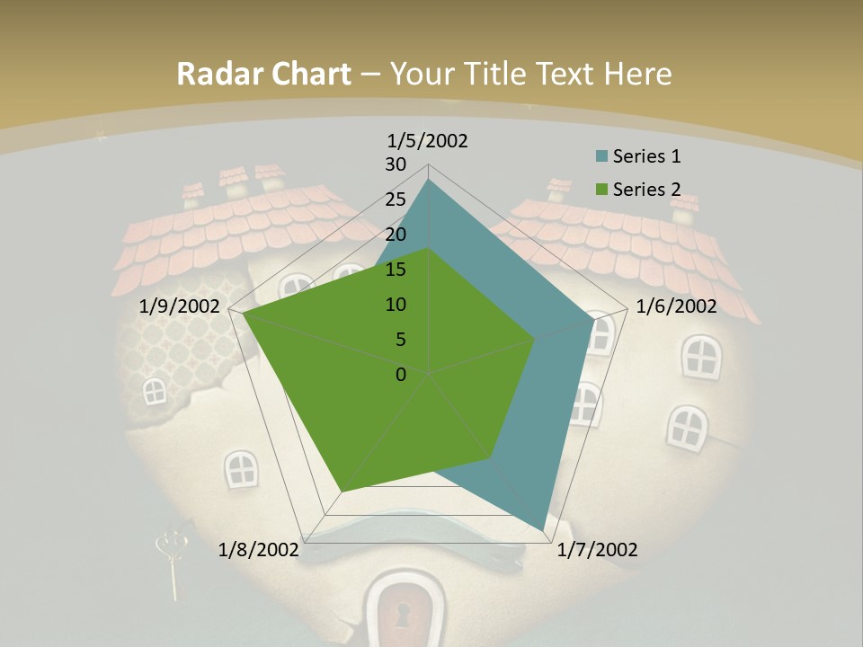 A Heart Shaped House With A Key In It PowerPoint Template