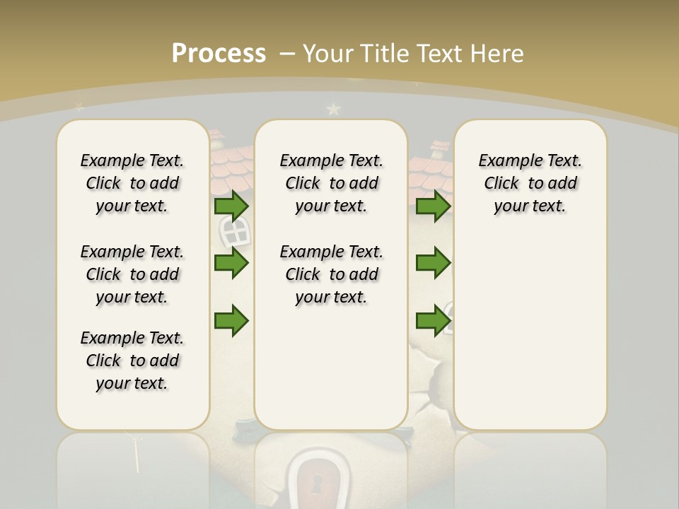 A Heart Shaped House With A Key In It PowerPoint Template