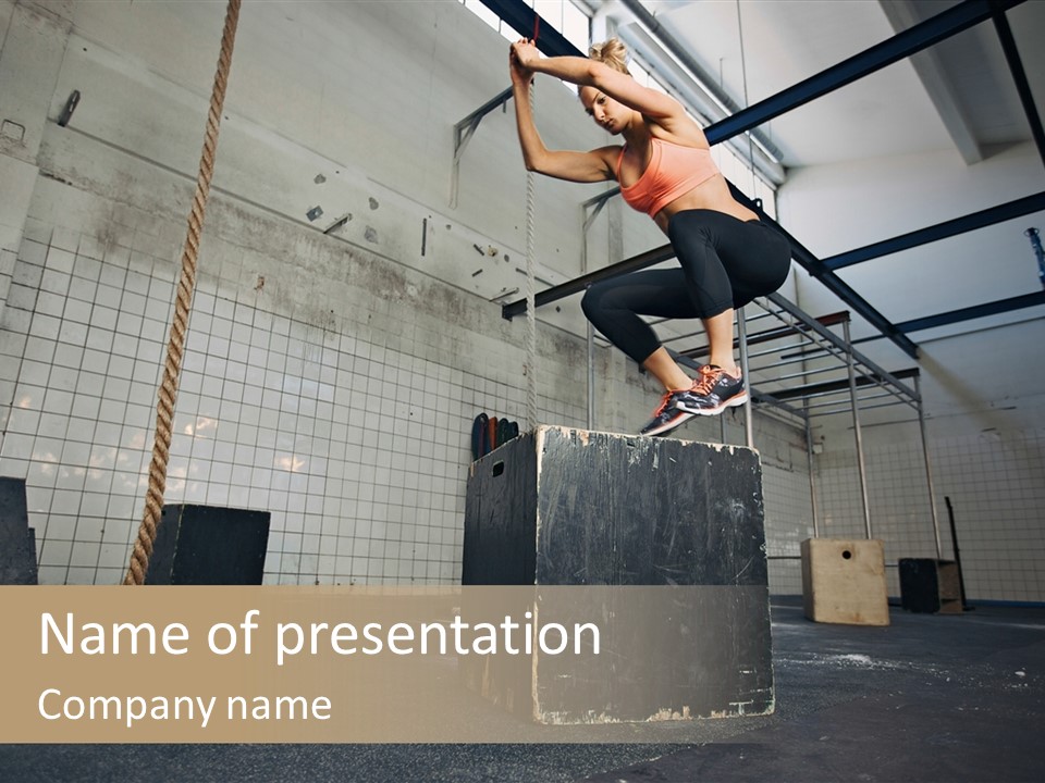 A Woman Performing A Trick On A Skateboard PowerPoint Template