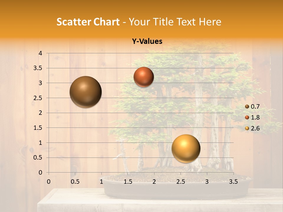 A Bonsai Tree On A Table In Front Of A Wooden Wall PowerPoint Template