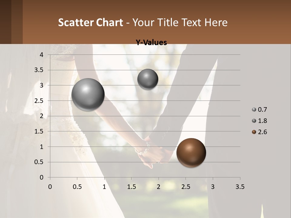 A Bride And Groom Holding Hands In A Park PowerPoint Template