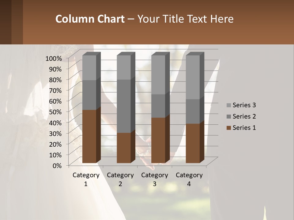 A Bride And Groom Holding Hands In A Park PowerPoint Template