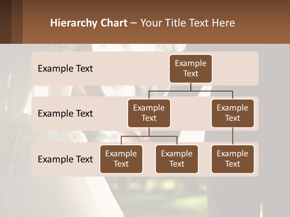 A Bride And Groom Holding Hands In A Park PowerPoint Template