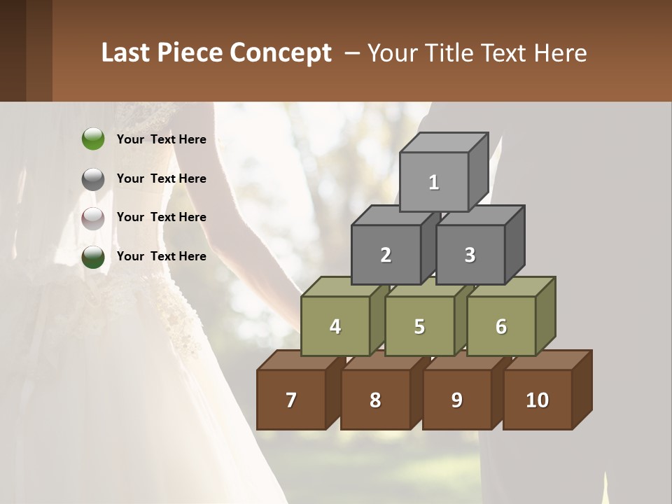 A Bride And Groom Holding Hands In A Park PowerPoint Template