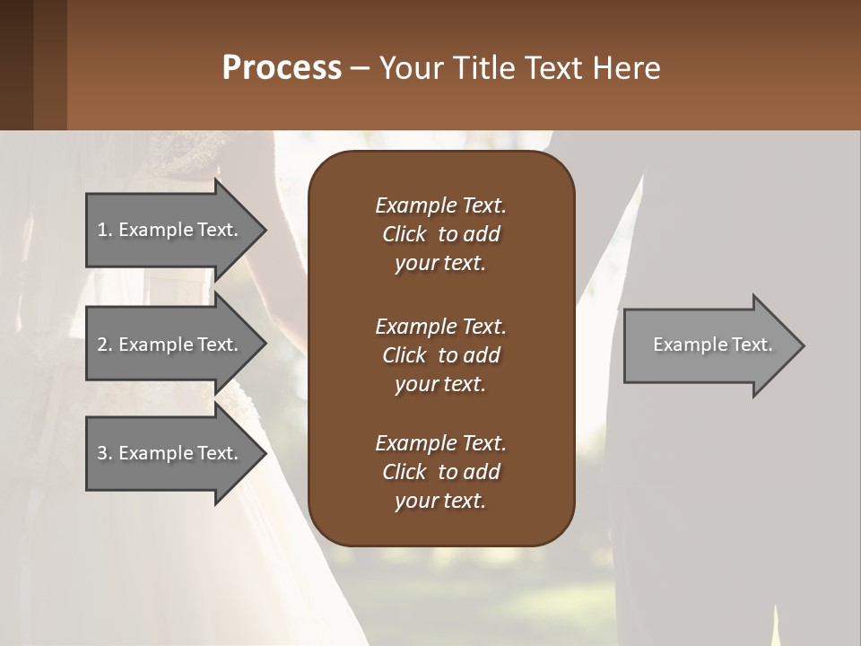 A Bride And Groom Holding Hands In A Park PowerPoint Template