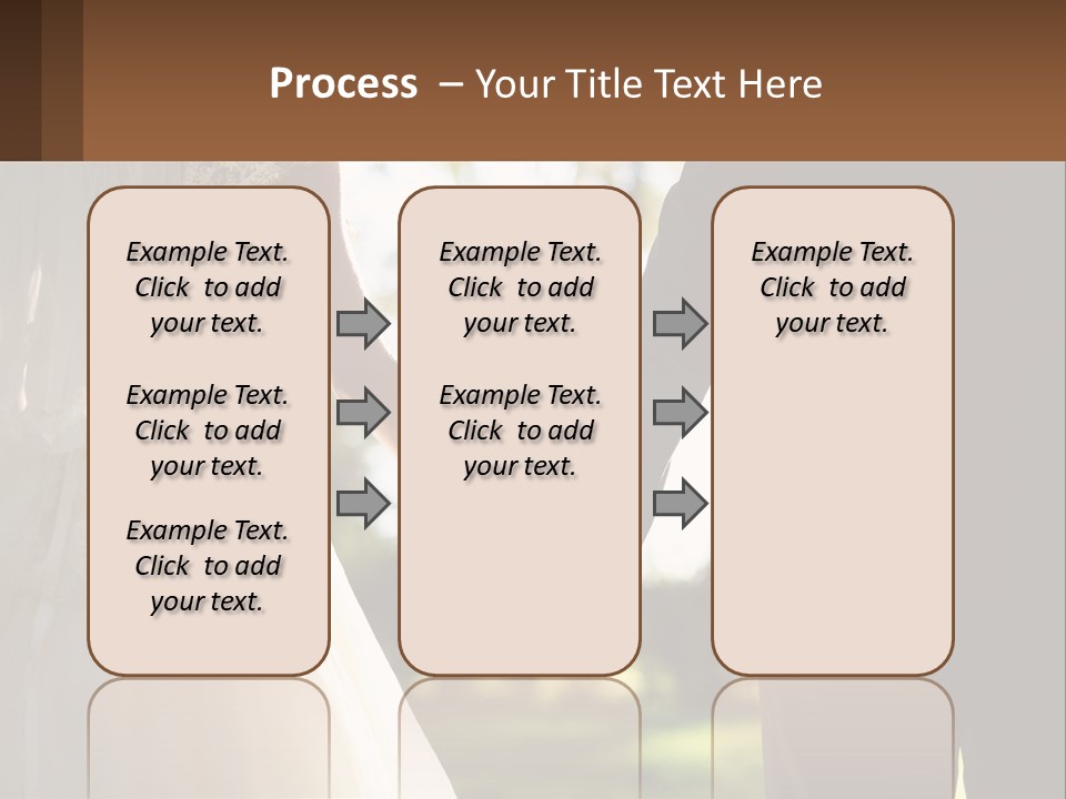 A Bride And Groom Holding Hands In A Park PowerPoint Template