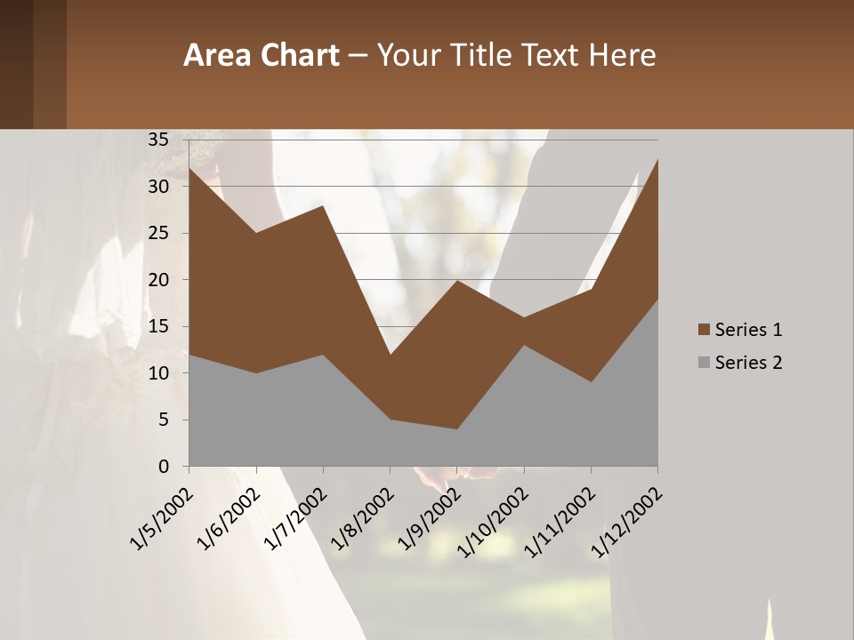 A Bride And Groom Holding Hands In A Park PowerPoint Template