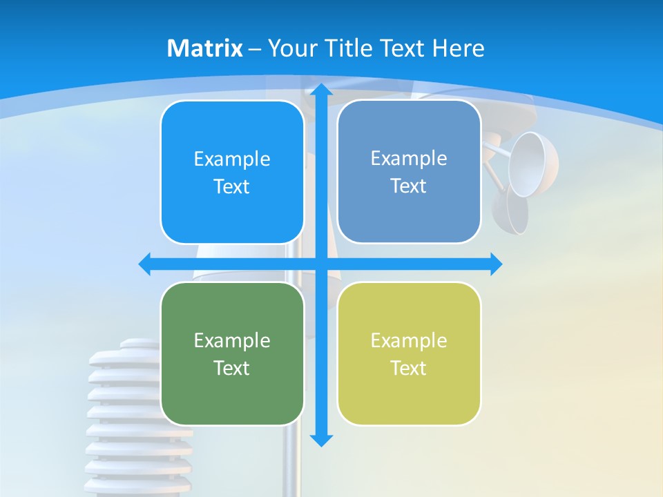 A Weather Vane And A Wind Vane On A Blue Background PowerPoint Template