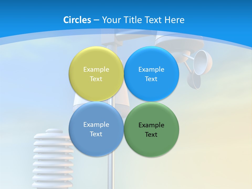 A Weather Vane And A Wind Vane On A Blue Background PowerPoint Template