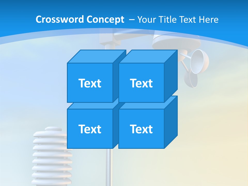 A Weather Vane And A Wind Vane On A Blue Background PowerPoint Template