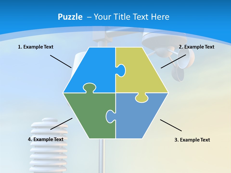 A Weather Vane And A Wind Vane On A Blue Background PowerPoint Template