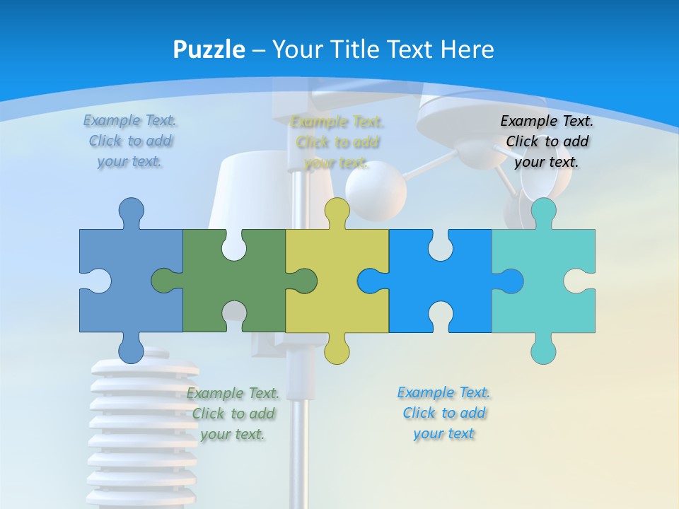 A Weather Vane And A Wind Vane On A Blue Background PowerPoint Template