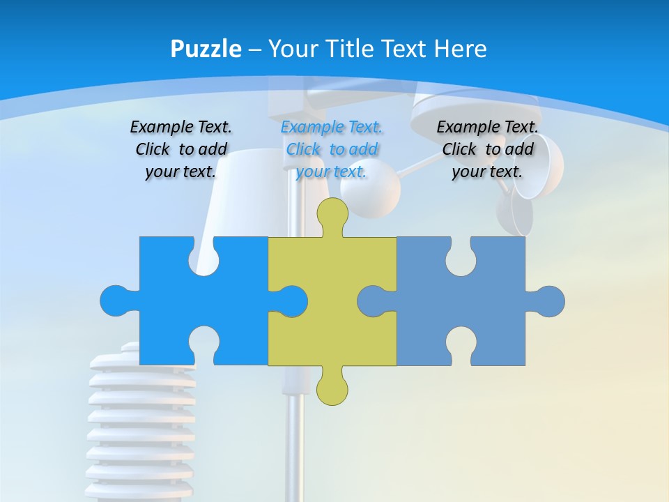 A Weather Vane And A Wind Vane On A Blue Background PowerPoint Template