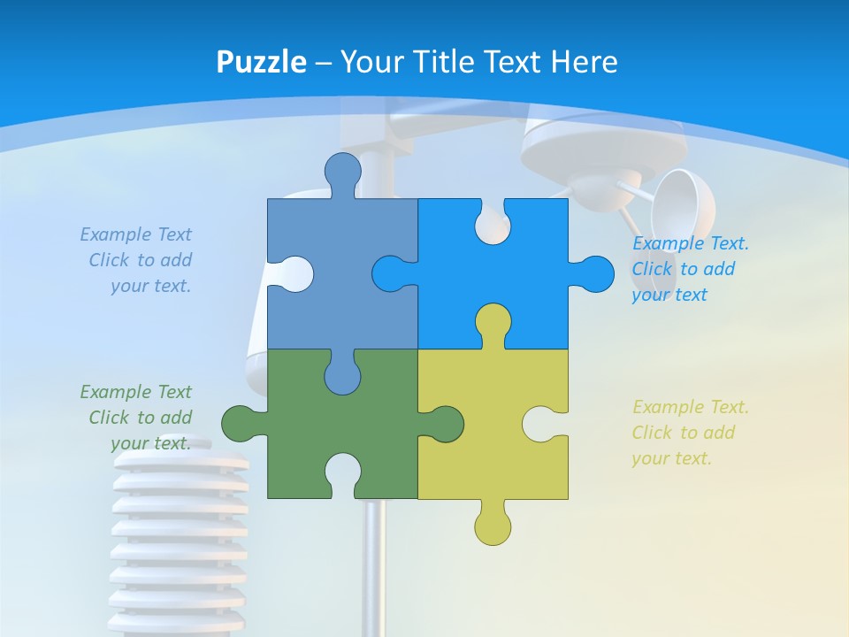 A Weather Vane And A Wind Vane On A Blue Background PowerPoint Template