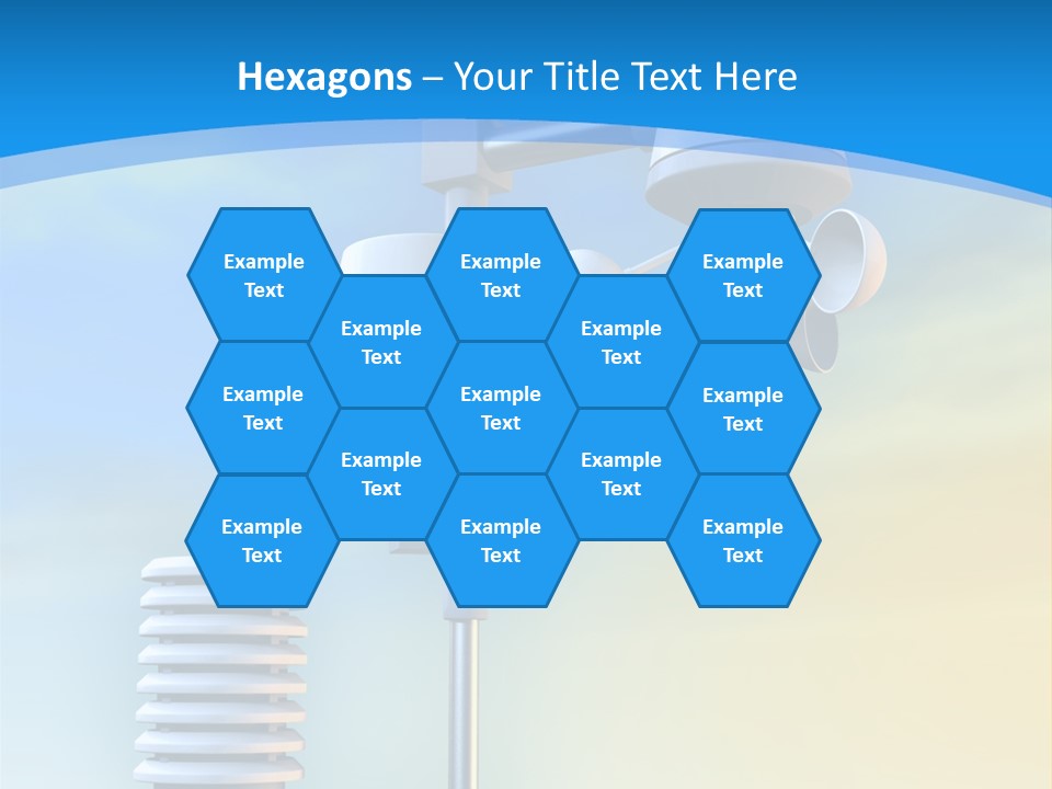 A Weather Vane And A Wind Vane On A Blue Background PowerPoint Template
