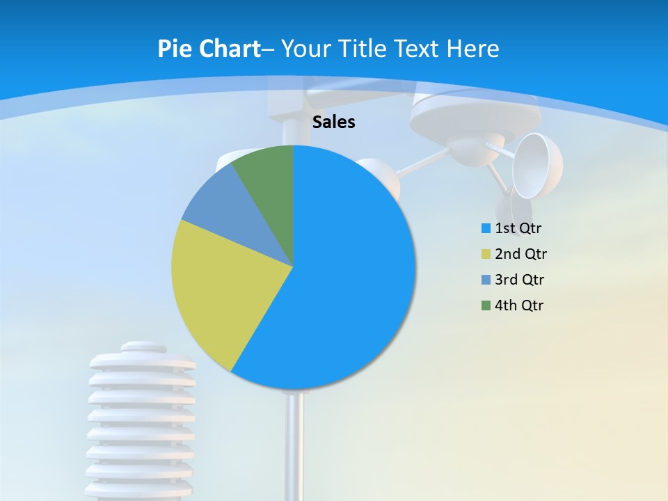 A Weather Vane And A Wind Vane On A Blue Background PowerPoint Template