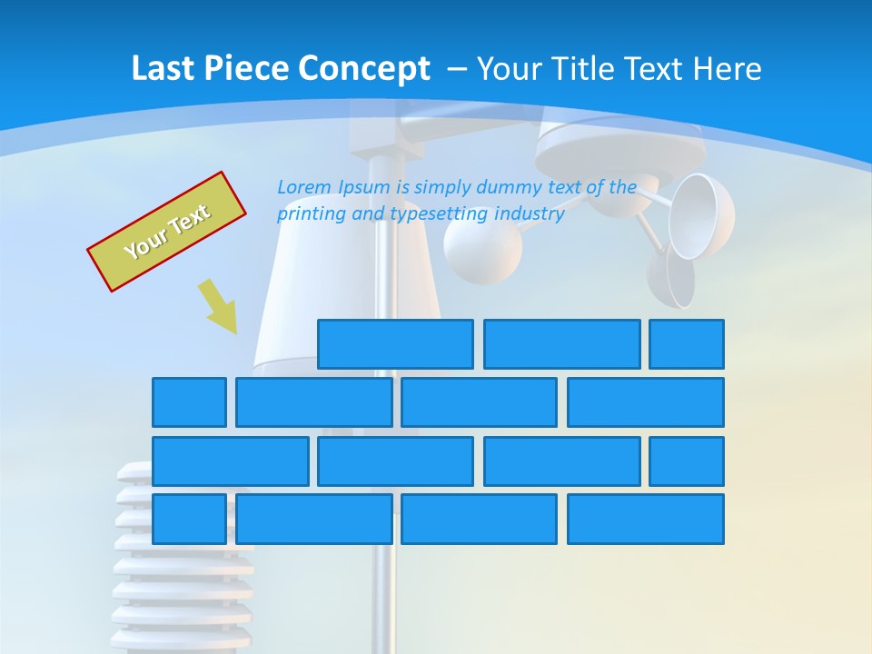 A Weather Vane And A Wind Vane On A Blue Background PowerPoint Template