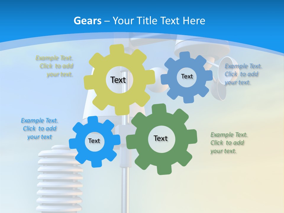 A Weather Vane And A Wind Vane On A Blue Background PowerPoint Template