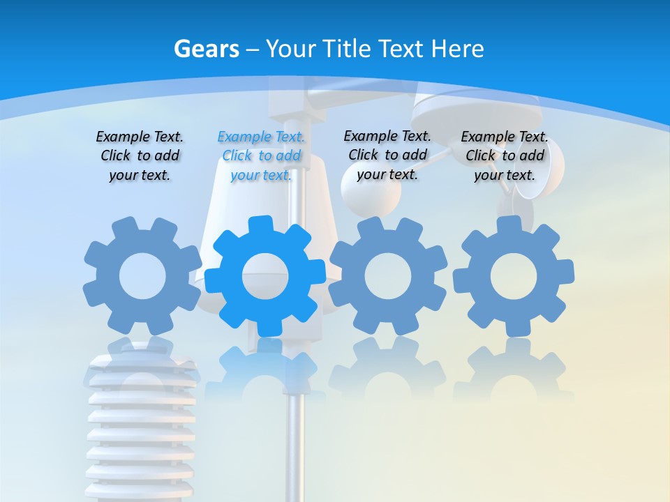 A Weather Vane And A Wind Vane On A Blue Background PowerPoint Template